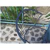 Image 4 : Metal Mesh Square Table & 2 Chairs w/ Outdoor Umbrella in Pedestal Base
