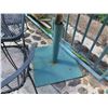Image 8 : Metal Mesh Square Table & 2 Chairs w/ Outdoor Umbrella in Pedestal Base