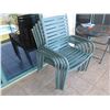 Image 10 : Qty 5 Metal Stacking Deck Chairs w/ Strapping Body 25"x20"x36"H
