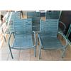 Image 1 : Qty 5 Metal Stacking Deck Chairs w/ Strapping Body 25"x20"x36"H