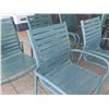 Image 2 : Qty 5 Metal Stacking Deck Chairs w/ Strapping Body 25"x20"x36"H