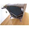 Image 8 : Wood & Wicker Chair w/ Floral Seat & Back Cushions