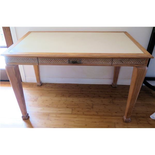 Mark David Wood & White Top Table 48"x30"x30"H