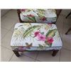 Image 14 : Qty 2 Bamboo Chairs w/  Matching Ottomans & Floral Seat & Back Cushions