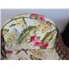 Image 3 : Qty 2 Bamboo Chairs w/  Matching Ottomans & Floral Seat & Back Cushions