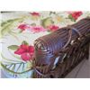 Image 9 : Qty 2 Bamboo Chairs w/  Matching Ottomans & Floral Seat & Back Cushions