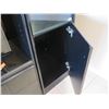 Image 11 : Black & Glass Entertainment Center Cabinet 85"x18"x76"H (Contents Not Included)