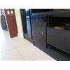Image 14 : Black & Glass Entertainment Center Cabinet 85"x18"x76"H (Contents Not Included)