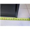 Image 19 : Black & Glass Entertainment Center Cabinet 85"x18"x76"H (Contents Not Included)
