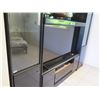 Image 3 : Black & Glass Entertainment Center Cabinet 85"x18"x76"H (Contents Not Included)