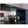 Image 8 : Black & Glass Entertainment Center Cabinet 85"x18"x76"H (Contents Not Included)