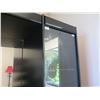 Image 9 : Black & Glass Entertainment Center Cabinet 85"x18"x76"H (Contents Not Included)