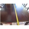 Image 6 : Wooden Table 54"x36" with Leaf & 4 Chairs w/ Upholstered Seat