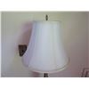 Image 4 : Qty 2 Table Lamps w/ Metal Pedestal Base & White Shades 26"H