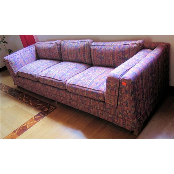 Long 3 Seat Sofa w/ Tribal Design 105"L