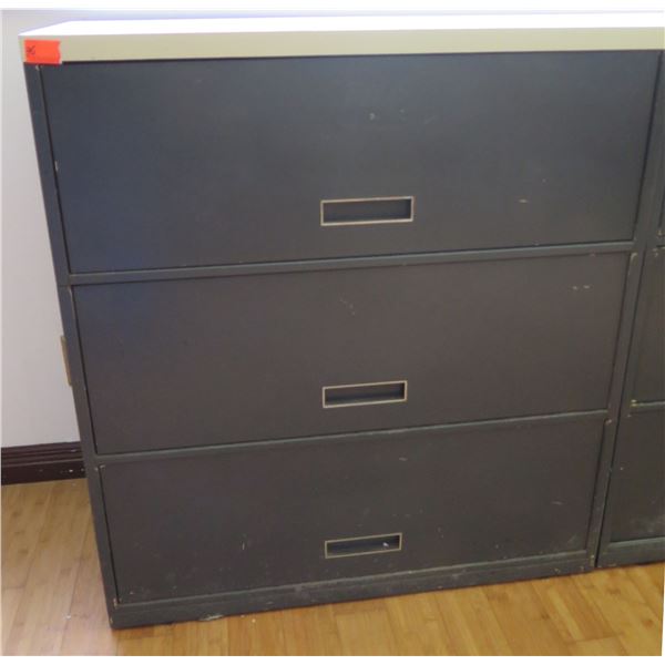 Shaw-Walker Gray Lateral 3 Drawer Filing Cabinet