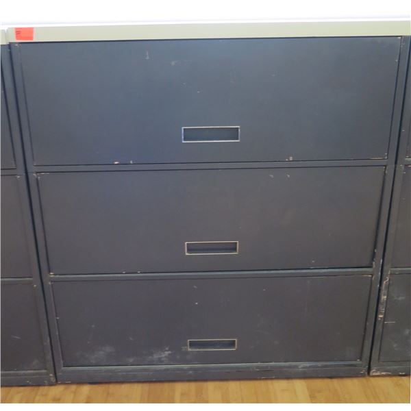 Shaw-Walker Gray Lateral 3 Drawer Filing Cabinet
