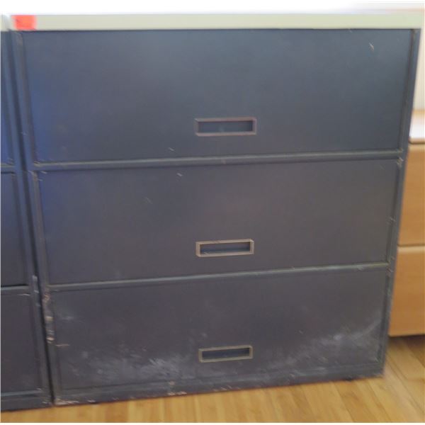 Shaw-Walker Gray Lateral 3 Drawer Filing Cabinet