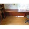 Image 2 : Wooden Office Sectional Desk Set w/ Hutch, Leaf & Chair (Contents Not Included)
