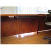Image 4 : Wooden Office Sectional Desk Set w/ Hutch, Leaf & Chair (Contents Not Included)