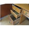 Image 10 : Vintage Secretary Desk w/ Roll Top & Inside Organizer 50"x46"H