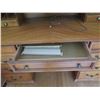 Image 11 : Vintage Secretary Desk w/ Roll Top & Inside Organizer 50"x46"H
