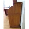 Image 13 : Vintage Secretary Desk w/ Roll Top & Inside Organizer 50"x46"H