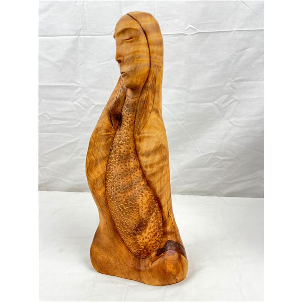 Original Wood Carving Signed by Canadian Artist Clyde Drew