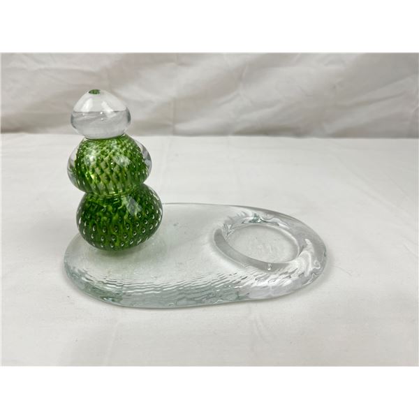 Rovaniemi Lasipruukki Finland Glass Candle Holder