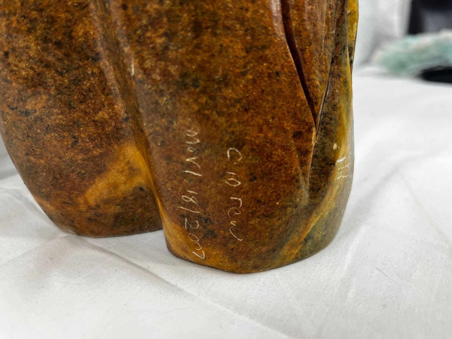 Soapstone carving Signed by Canadian Artist Clyde Drew