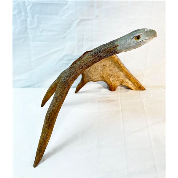Hawk Antler Carving