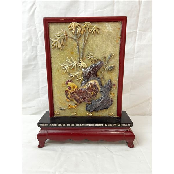 Rock Art Rooster Plaque