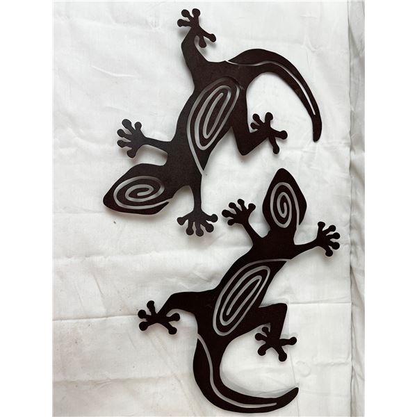 Home and Gift Collection Metal Lizard Wall Art