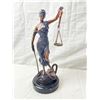 Image 1 : Bronze Blind Justice Law Statue - Signed "Mayer" 48/100