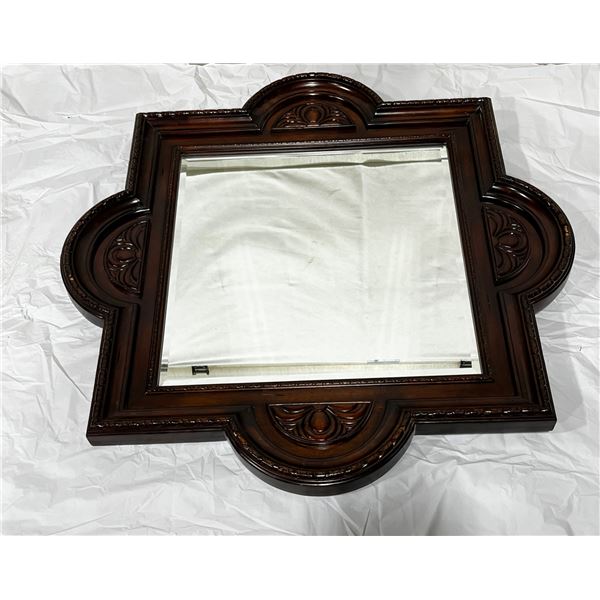 Mirror with Carved Wooden Frame