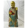 Image 1 : Shou Xing Wooden Carving - Chinese God of Longevity