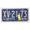 Image 1 : 1972  ALBERTA LICENSE PLATE