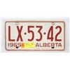 Image 1 : 1965 ALBERTA LICENSE PLATE