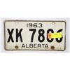 Image 1 : 1963 ALBERTA LICENSE PLATE
