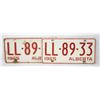 Image 1 : PAIR 1965 ALBERTA LICENSE PLATES