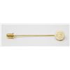 Image 1 : ANTIQUE GOLD PLATED ROSE HAT PIN