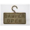 Image 1 : ANTIQUE BRASS DAMPER OPEN CLOSED SIGN