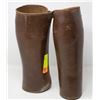 PAIR ANTIQUE LEATHER HALF CHAPS