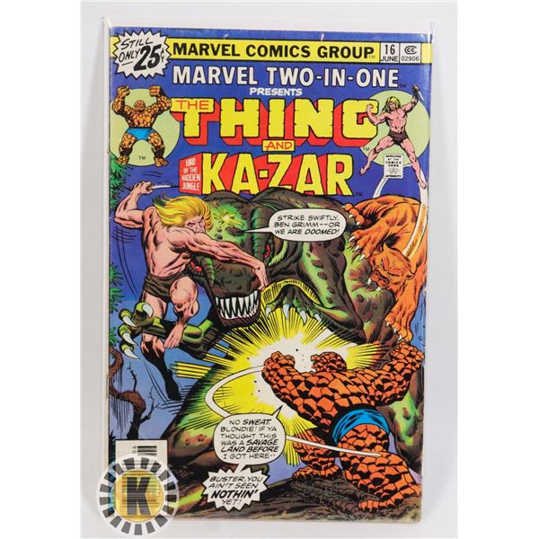 MARVEL THE THING & KA-ZAR NO. 16