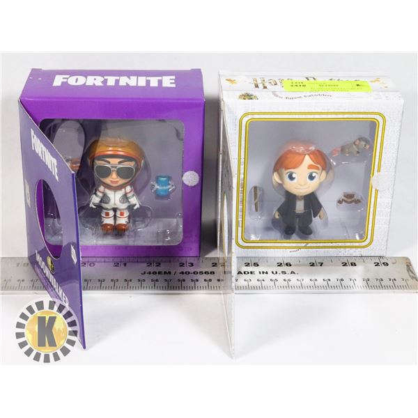 LOT OF 2 FUNKO COLLECTIBLES RON WEASLEY/ FORTNITE