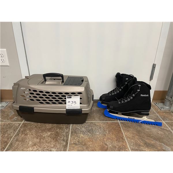 Women's Reebok Black Figure Skates & Pet Carrier