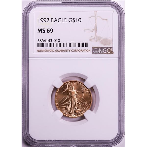 1997 $10 American Gold Eagle Coin NGC MS69