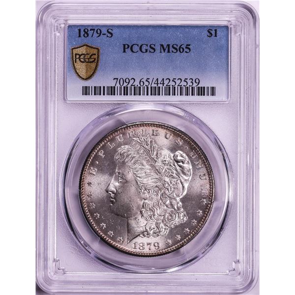 1879-S $1 Morgan Silver Dollar Coin PCGS MS65 Nice Toning