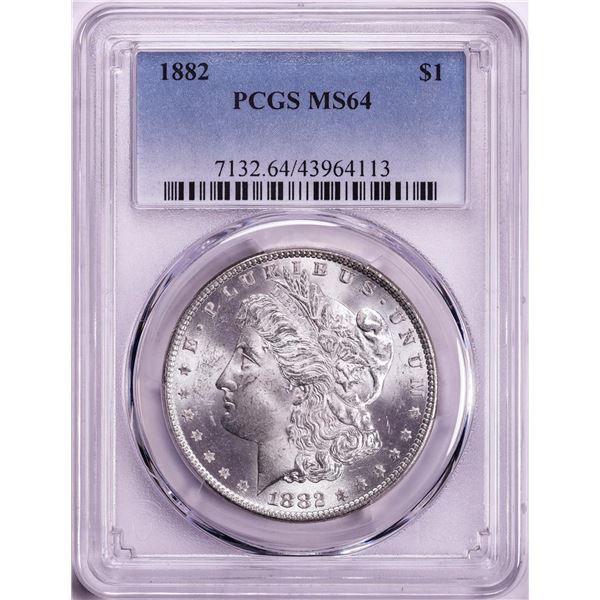 1882 $1 Morgan Silver Dollar Coin PCGS MS64