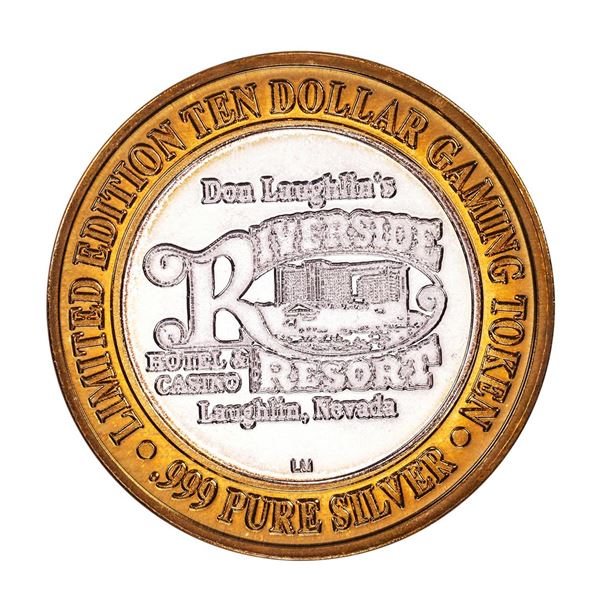 .999 Silver Riverside Resort Casino Laughlin, NV $10 Limited Edition Gaming Token